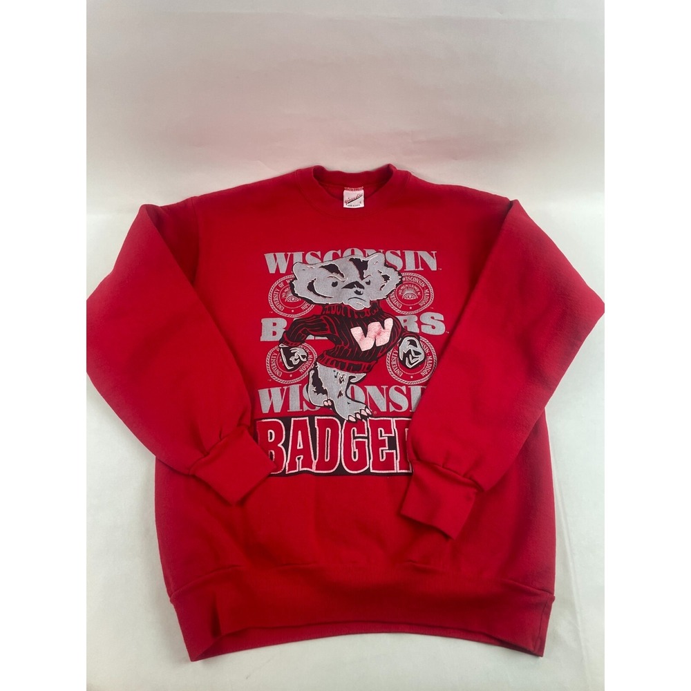 Girardin Sweater, Men's Size Large, Red, NCAA Wisconsin Badgers, Vintage